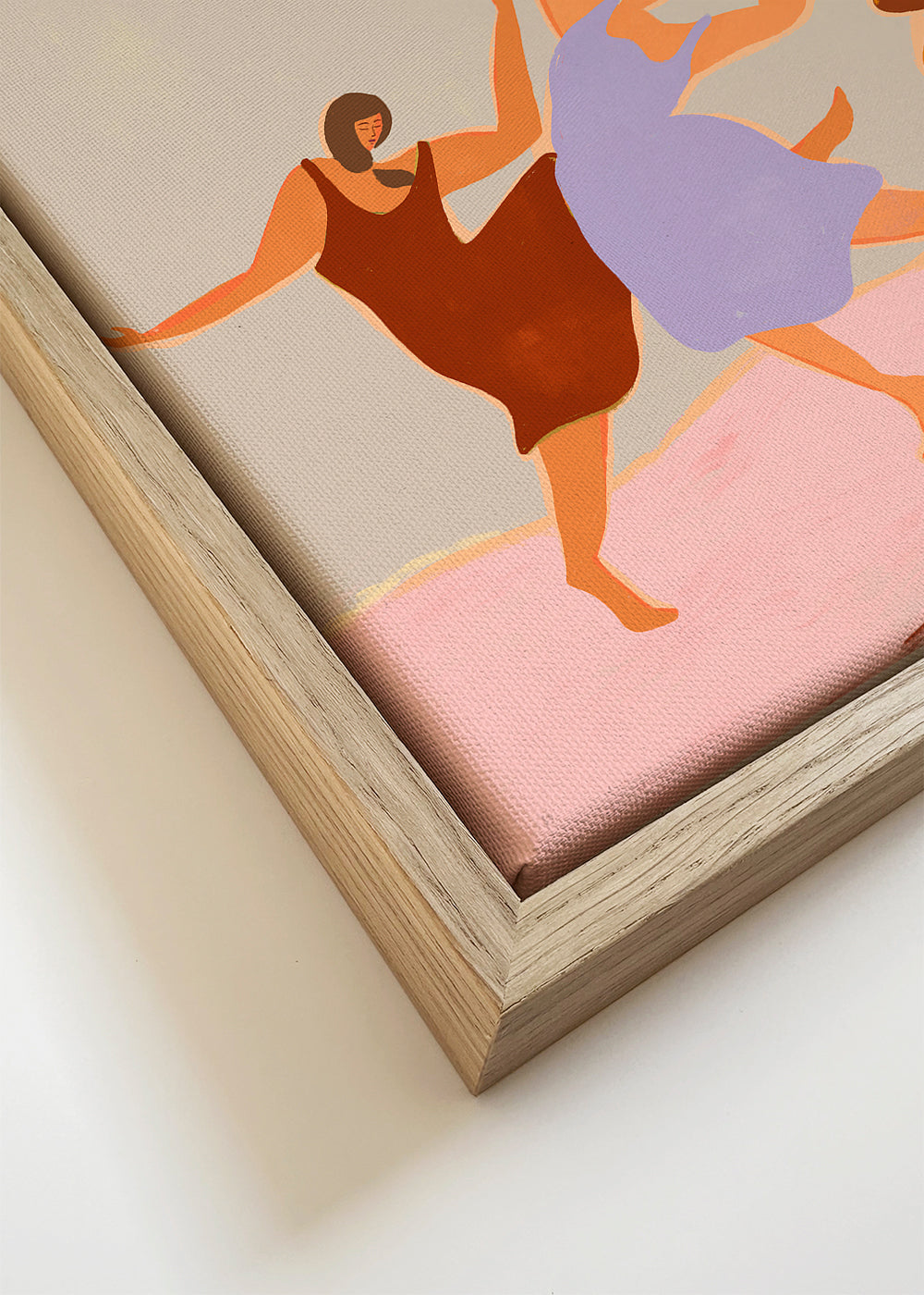 Illustration dansere i farverig komposition