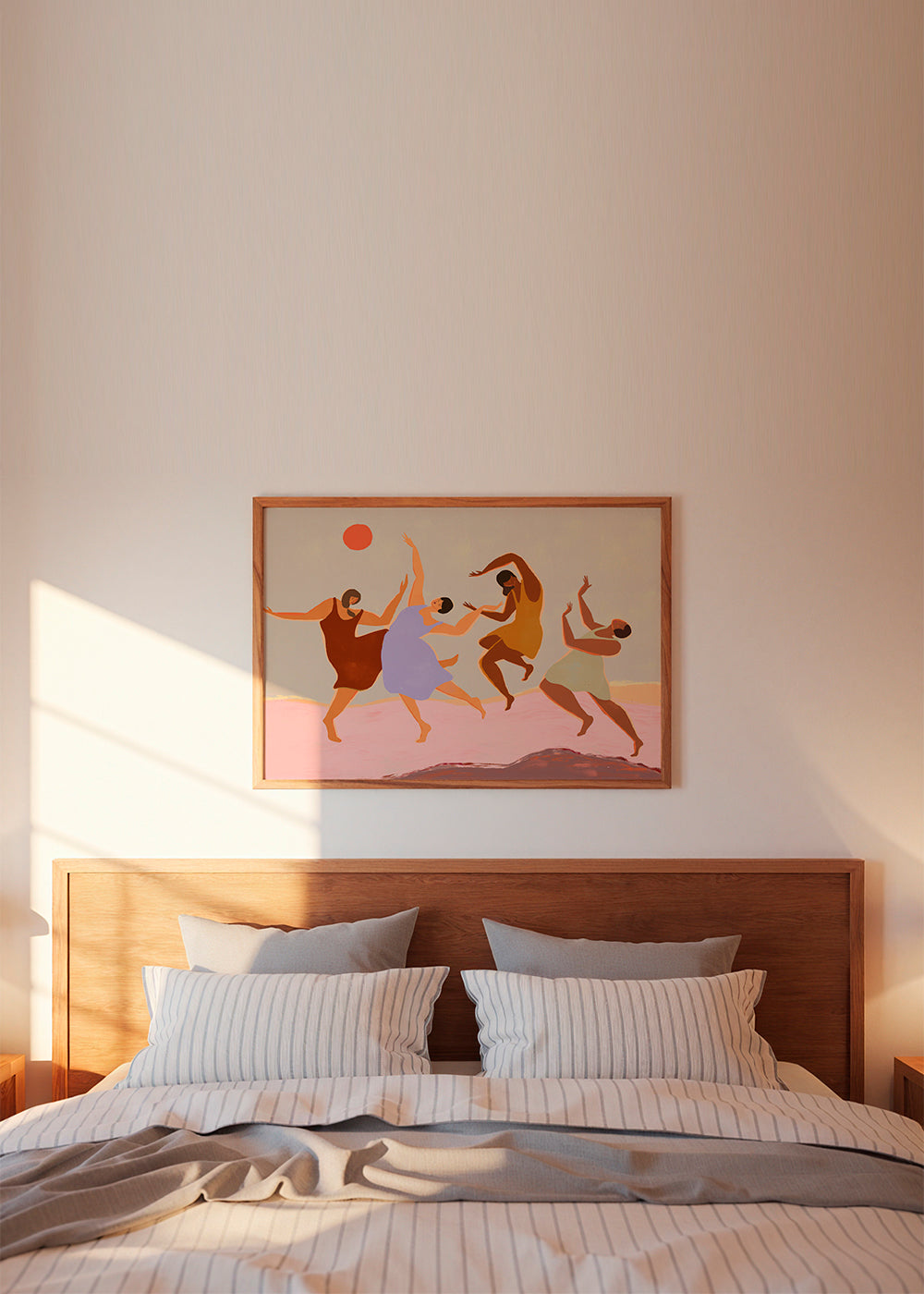 Illustration dansere i farverig komposition