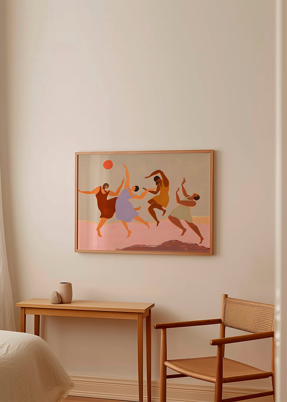Illustration dansere i farverig komposition