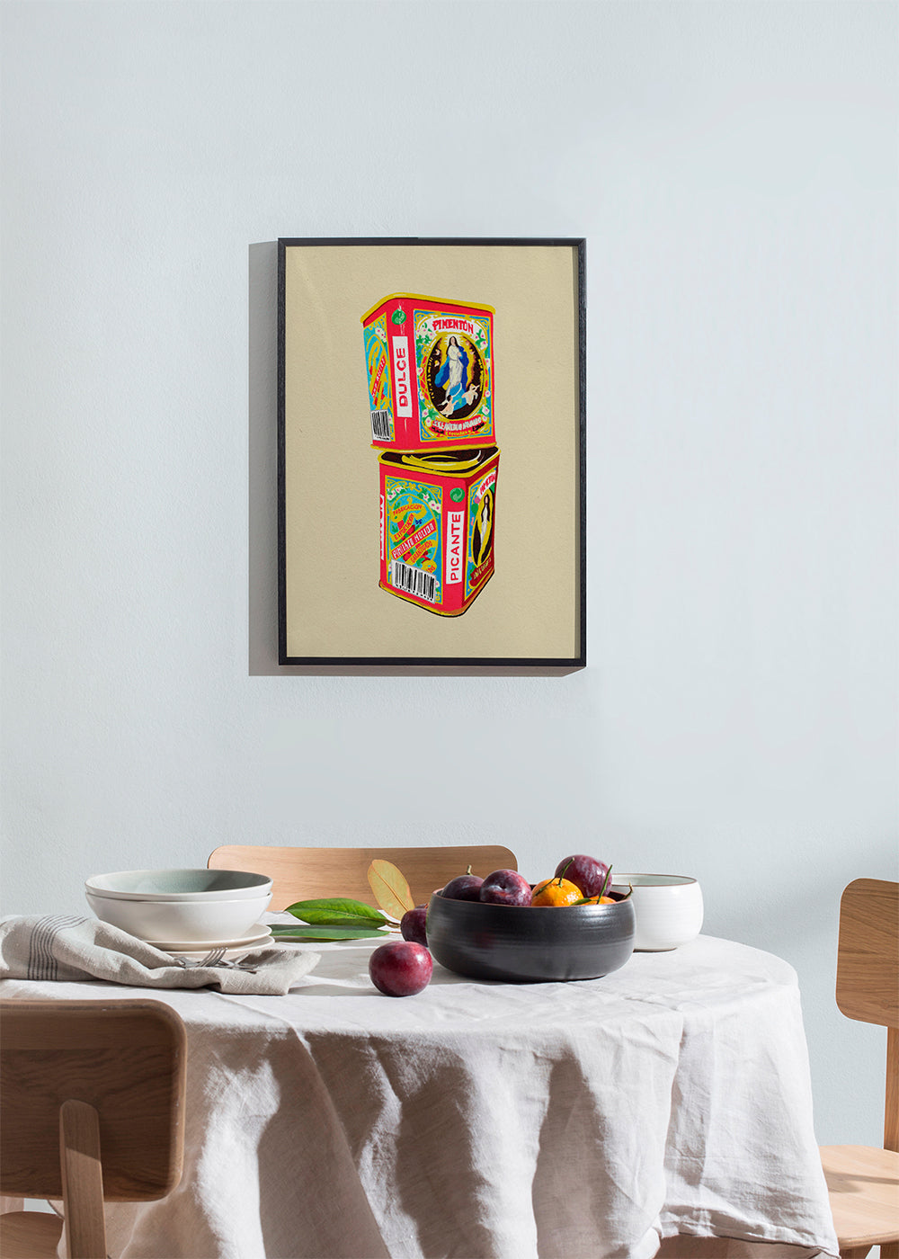 Køkkenkunst: illustrerede paprika-dåser