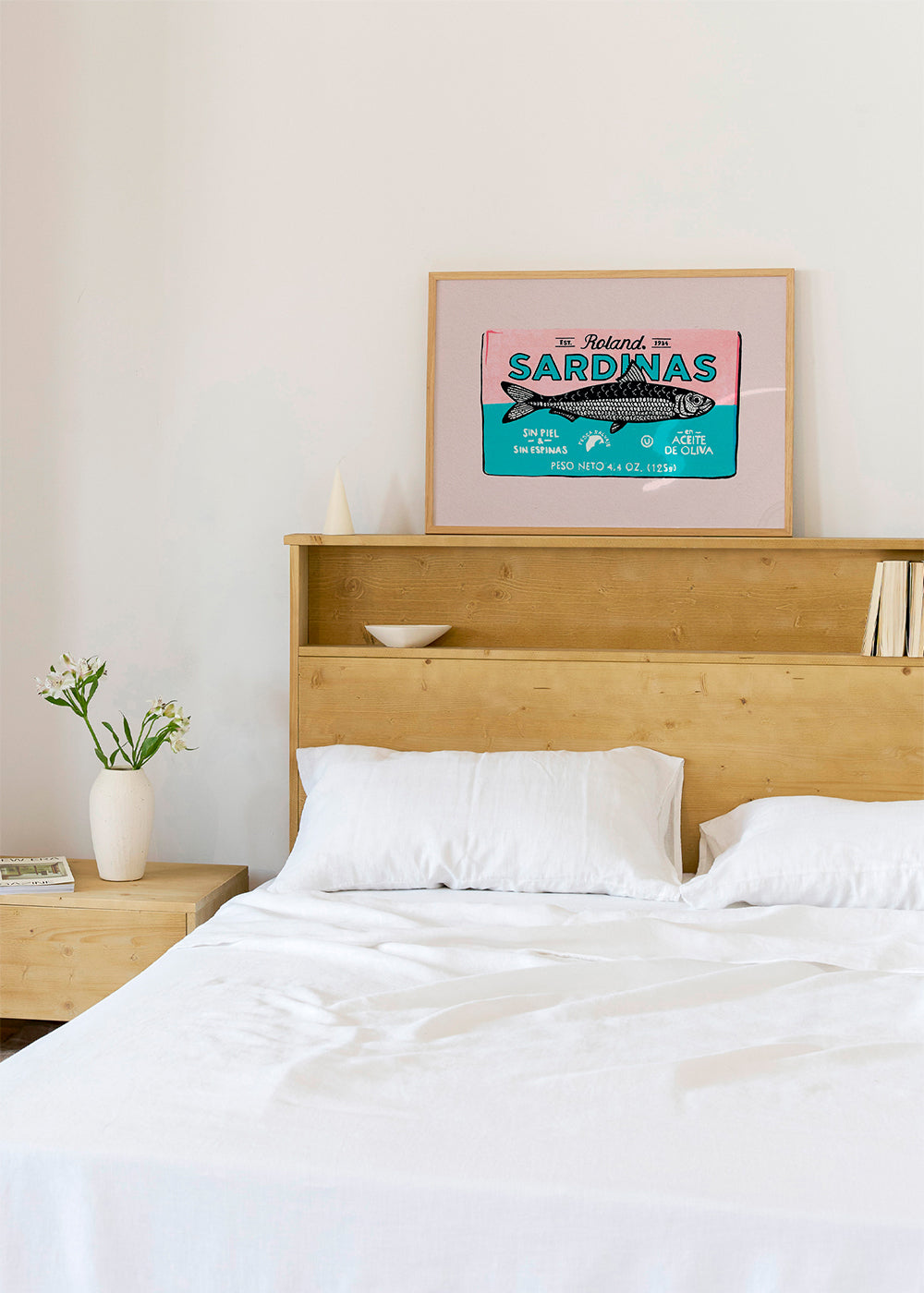 Køkkenkunst Sardiner retro etiket