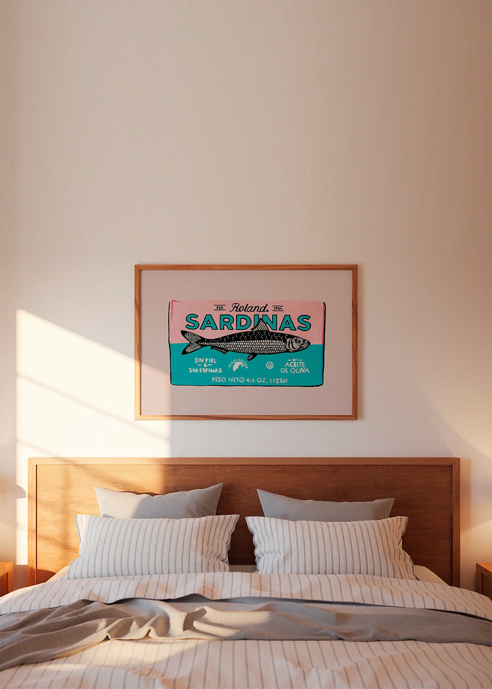 Køkkenkunst Sardiner retro etiket