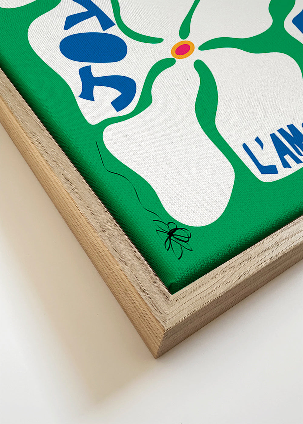 Blomstret typografisk illustration i grøn