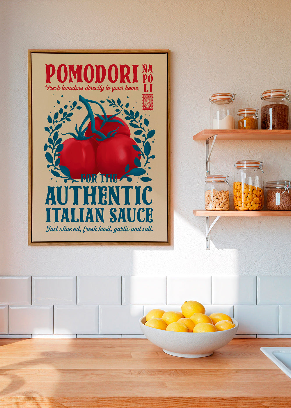 Køkkenkunst Pomodori røde tomater