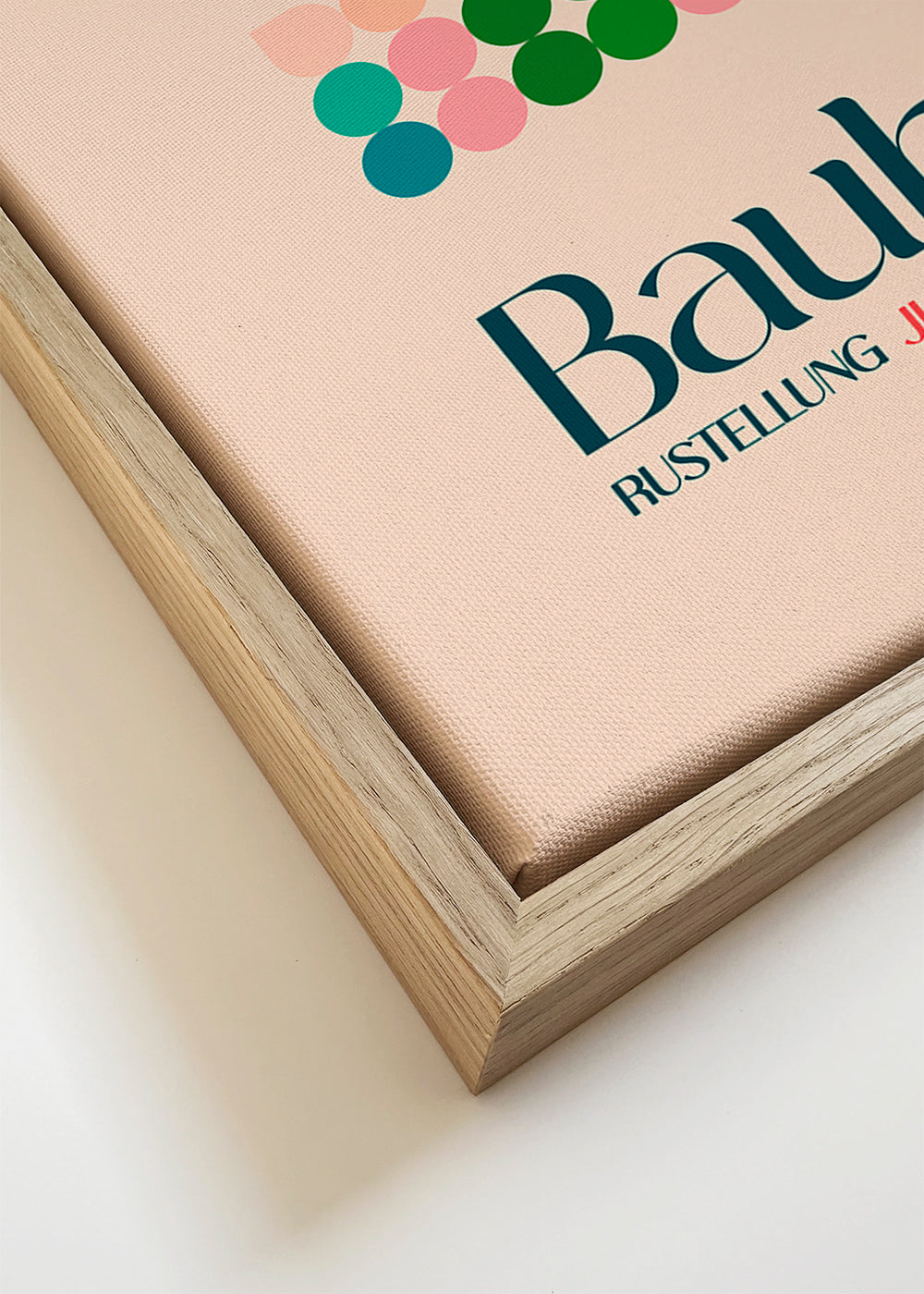 Geometrisk Bauhaus-plakat med blokke og typografi