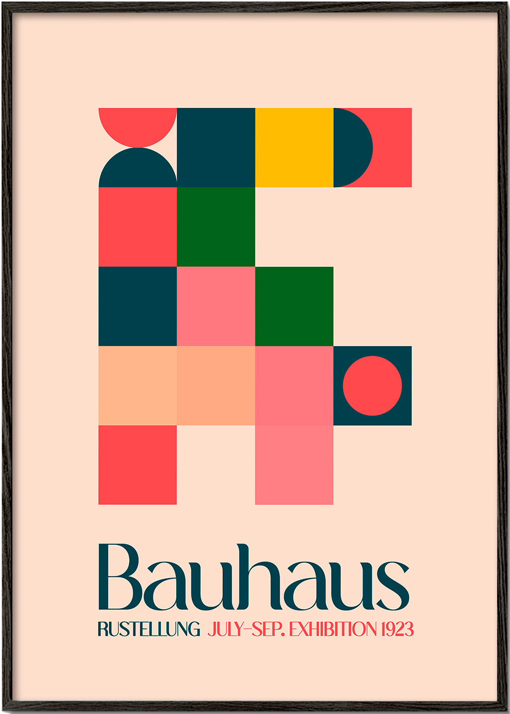 Vintage plakat Bauhaus geometrisk 1923