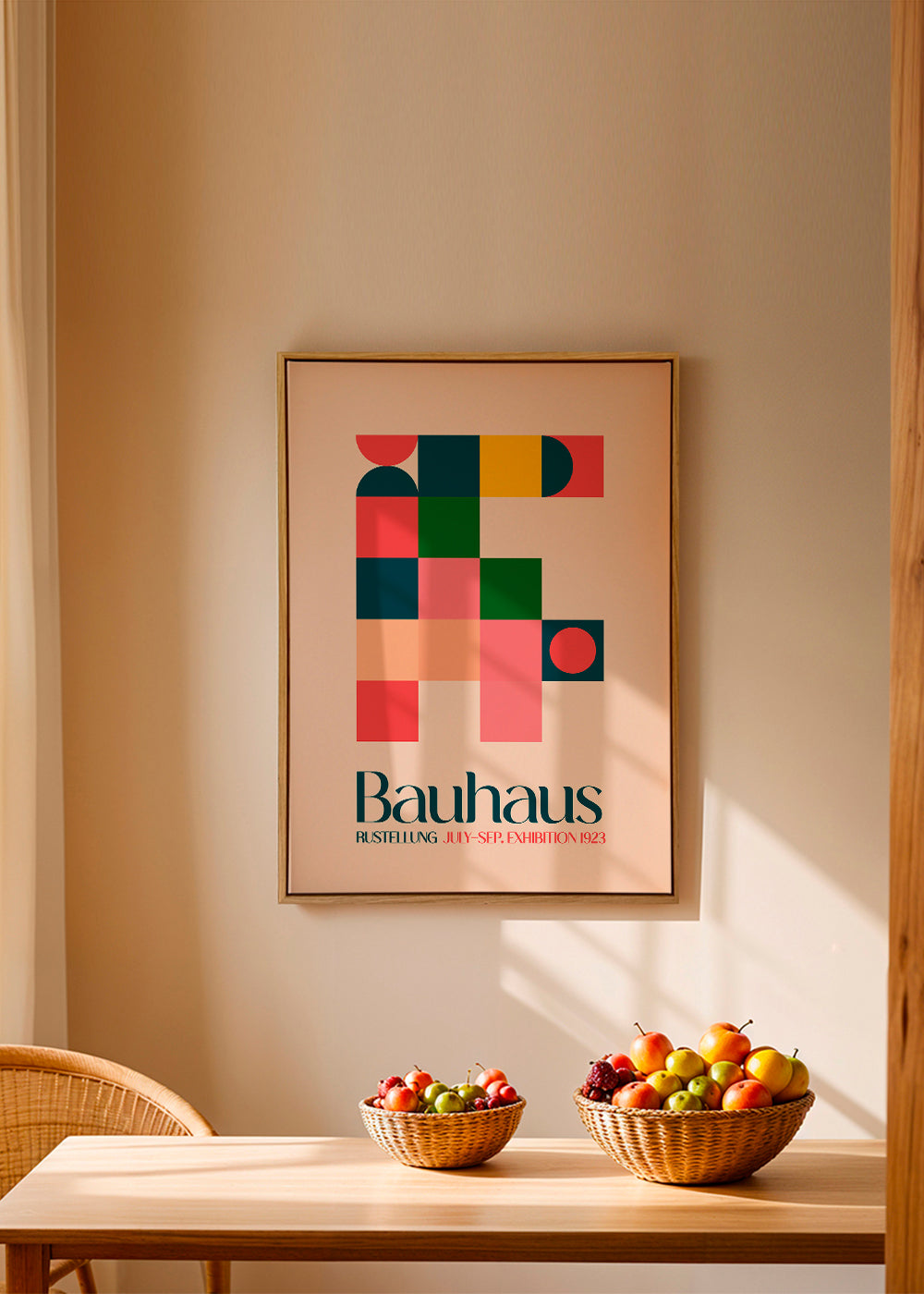 Vintage plakat Bauhaus geometrisk 1923