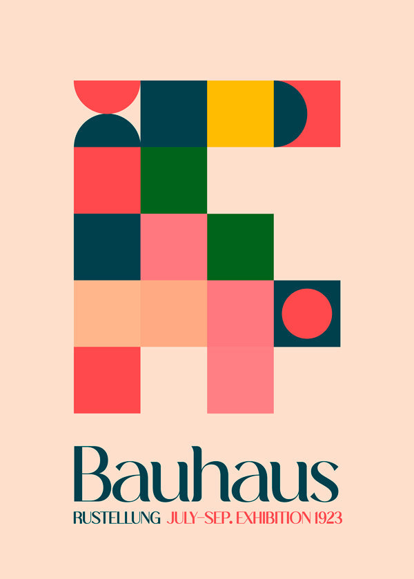 Vintage plakat Bauhaus geometrisk 1923