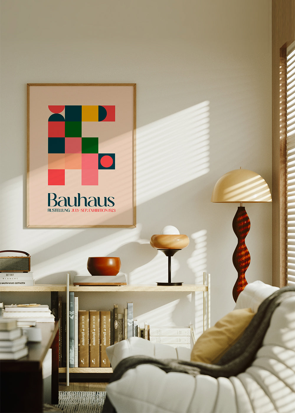 Vintage plakat Bauhaus geometrisk 1923