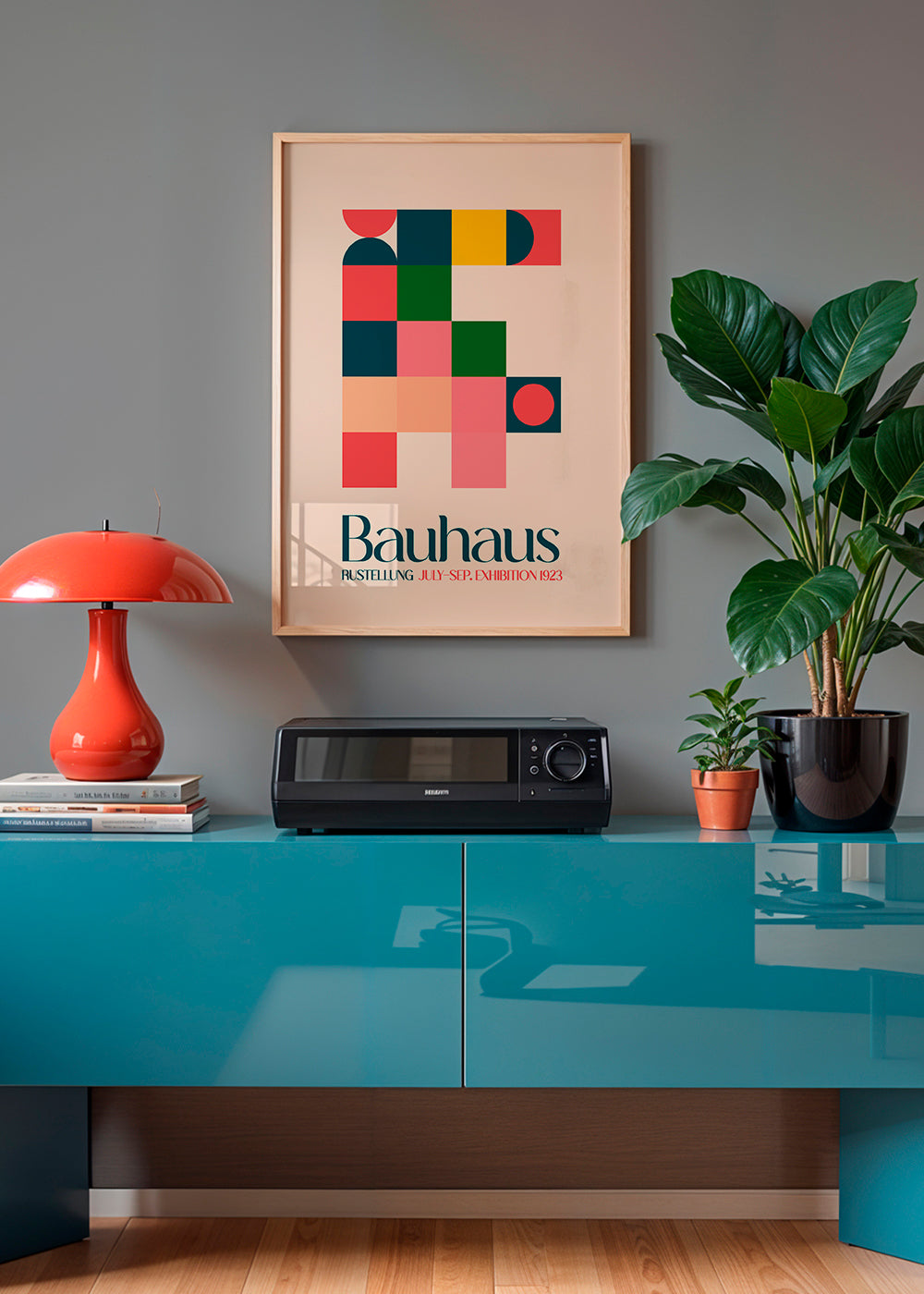 Vintage plakat Bauhaus geometrisk 1923