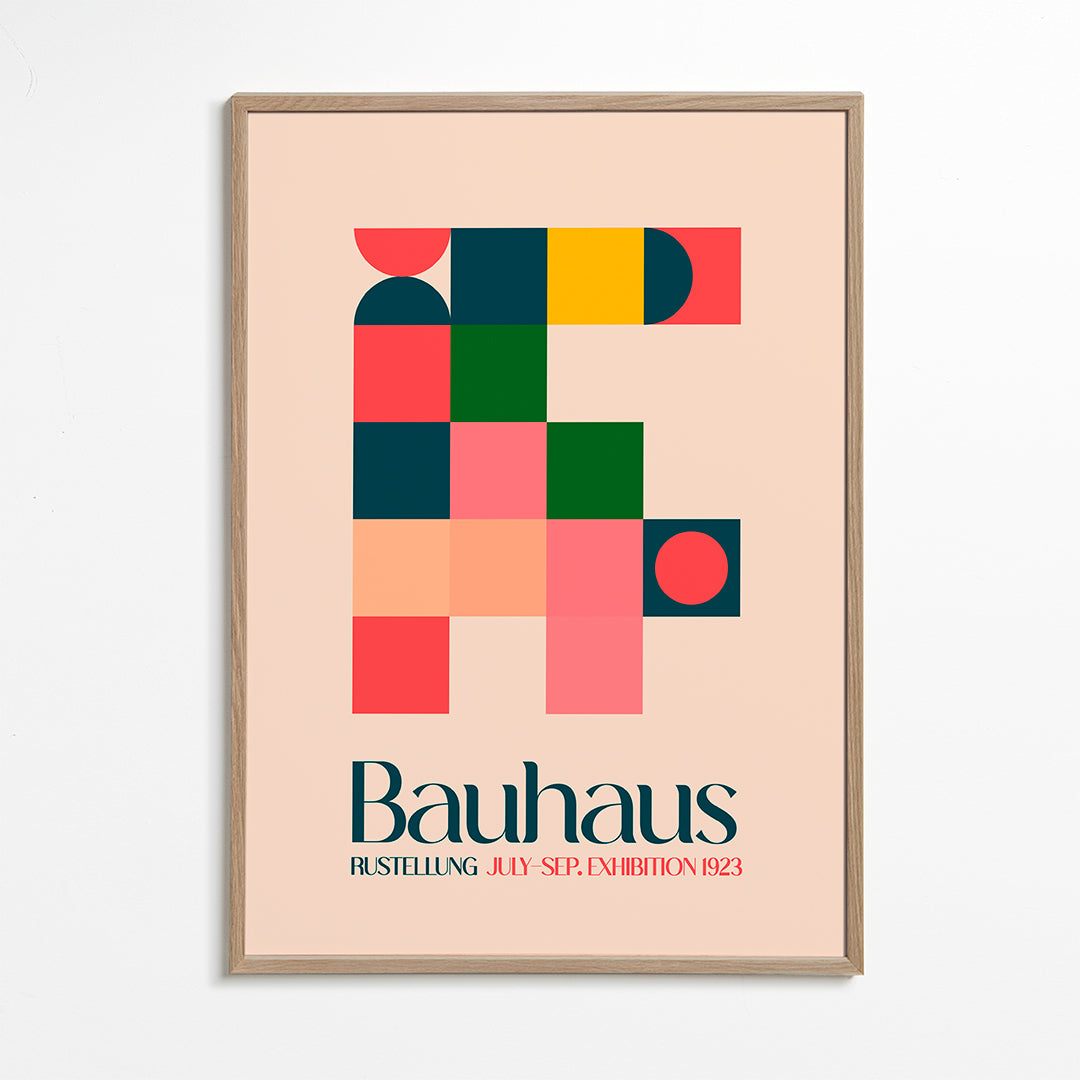 Vintage plakat Bauhaus geometrisk 1923