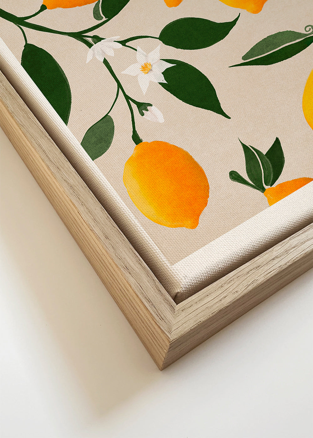 Botanisk plakat citroner på gren