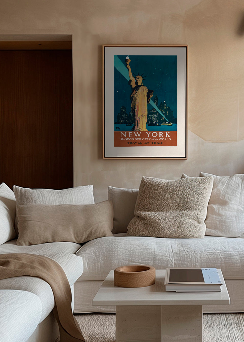 New York rejseplakat i vintage-stil