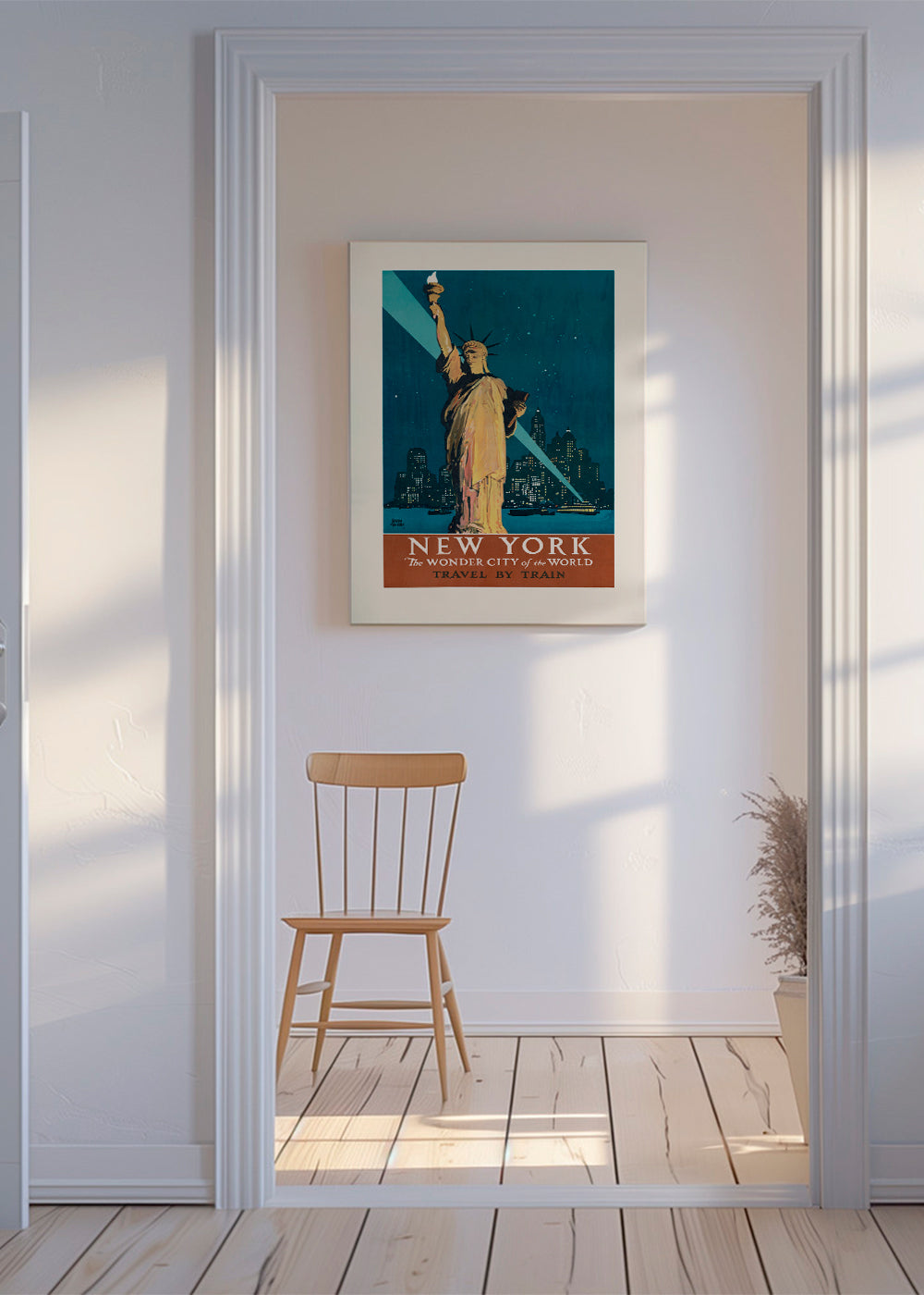 New York rejseplakat i vintage-stil
