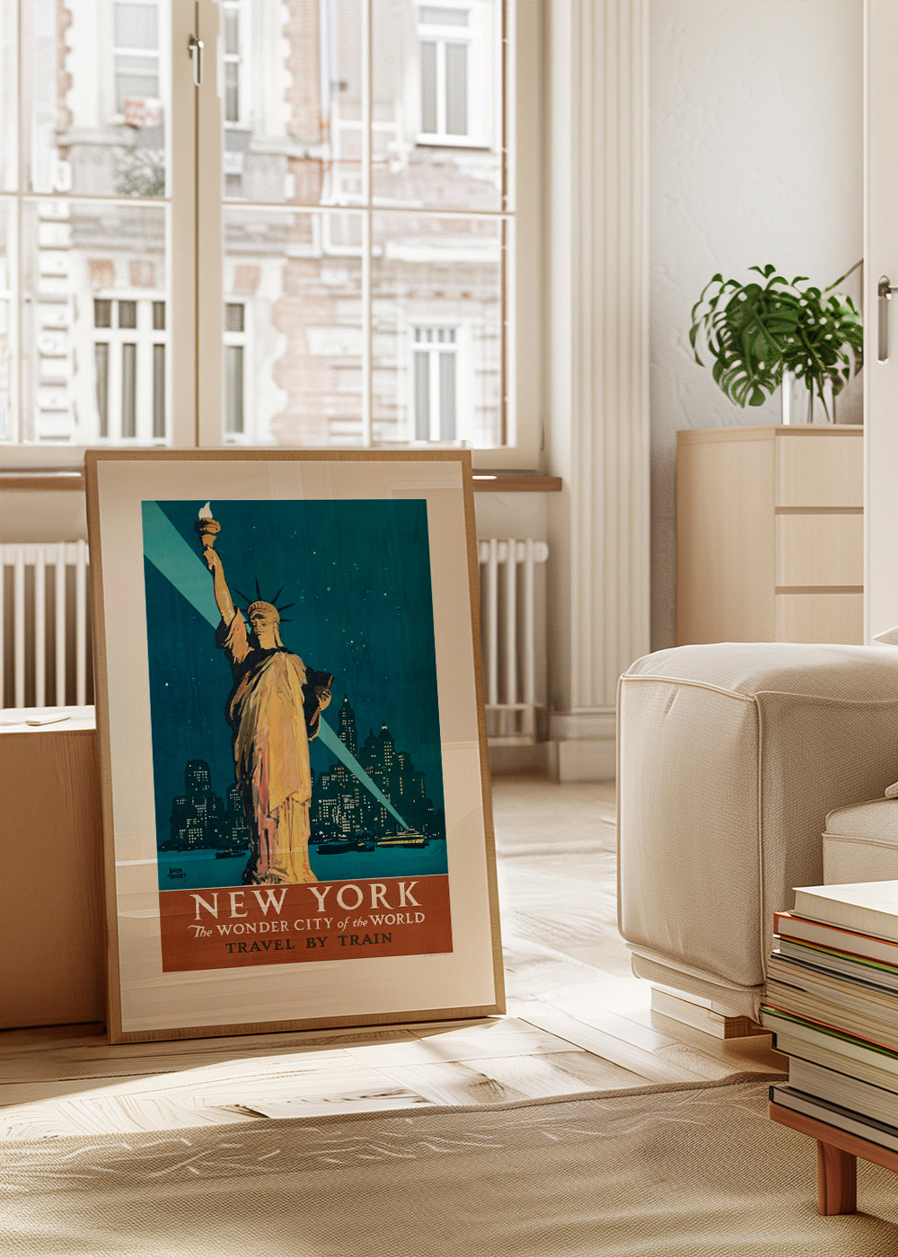 New York rejseplakat i vintage-stil