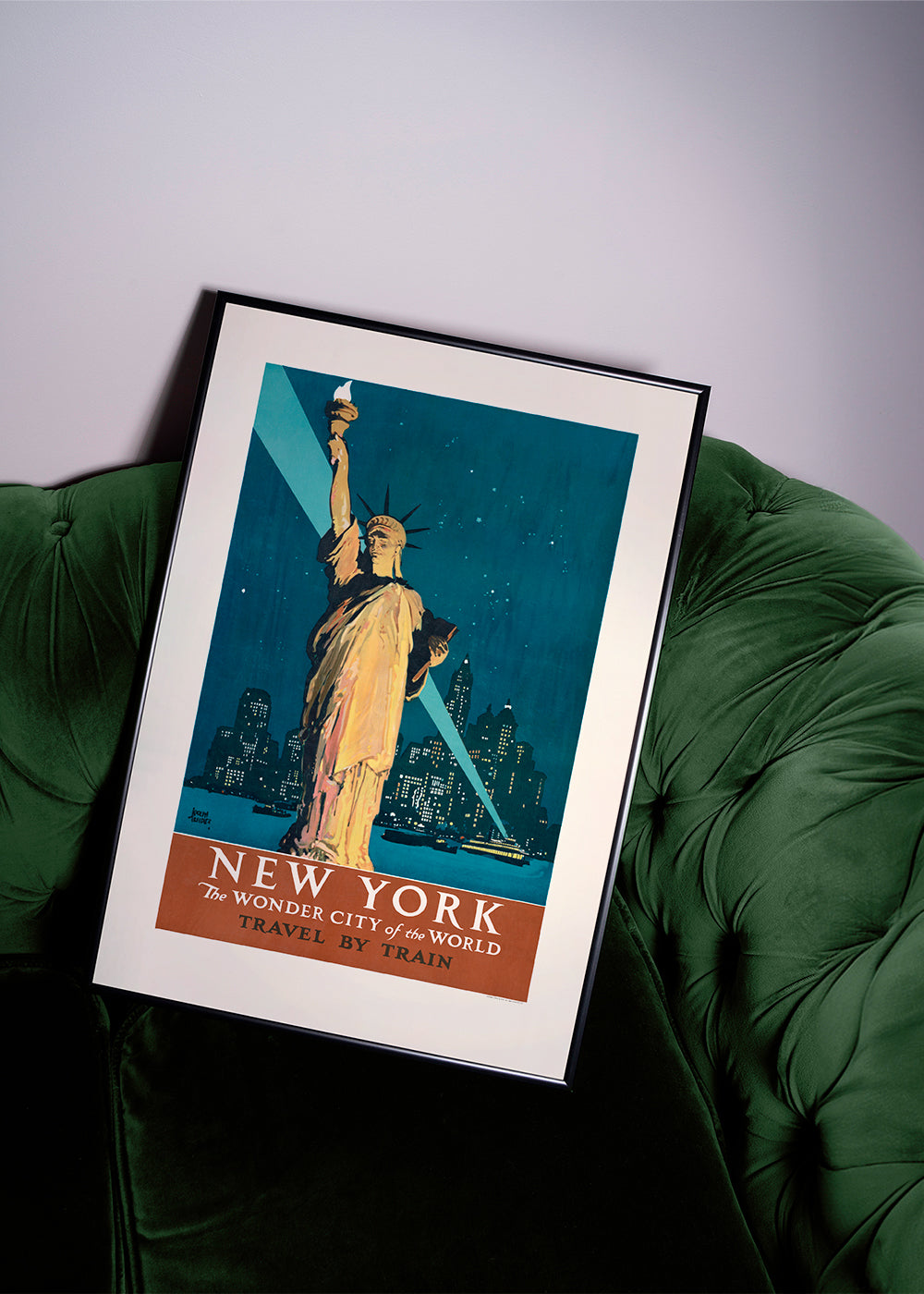 New York rejseplakat i vintage-stil