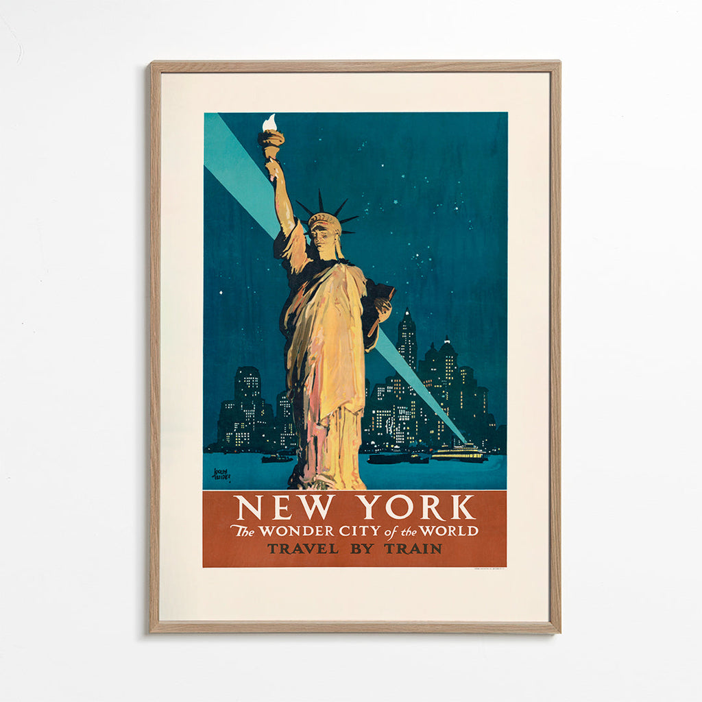 New York rejseplakat i vintage-stil