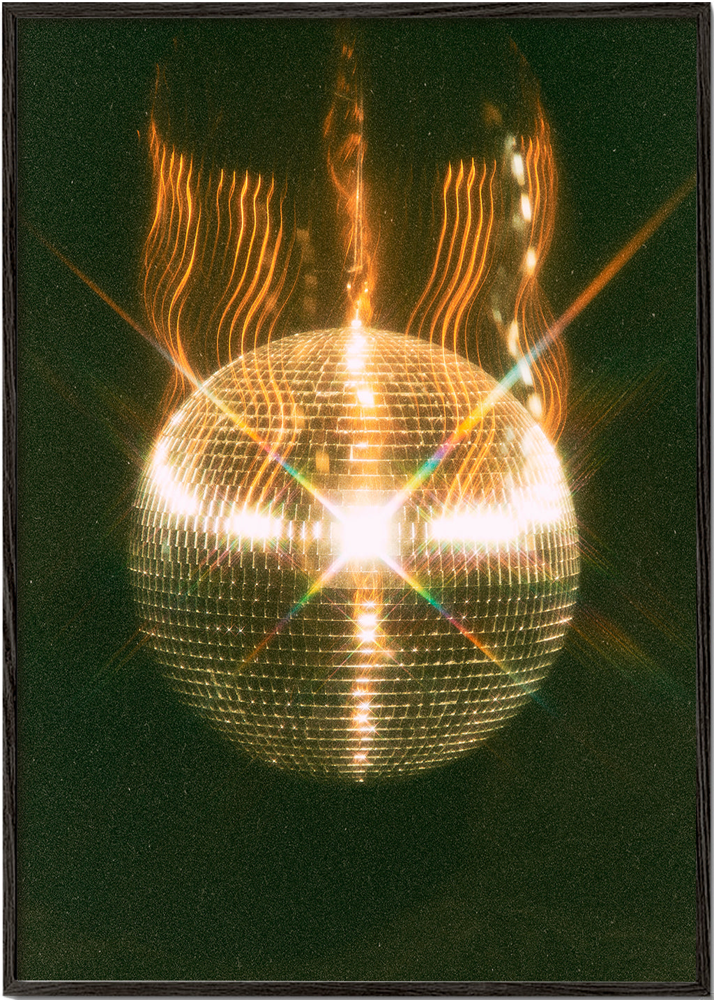 Fotografi af gylden discokugle