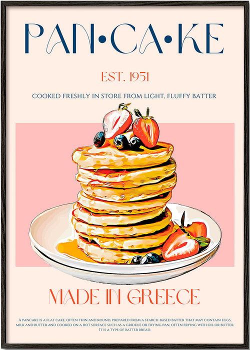 Køkkenkunst Pancake stak illustration retro