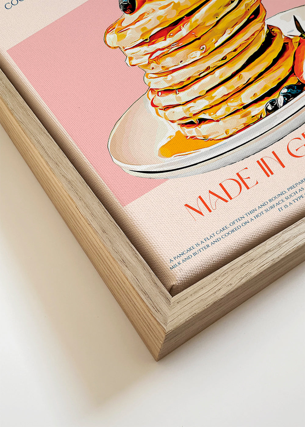 Køkkenkunst Pancake stak illustration retro