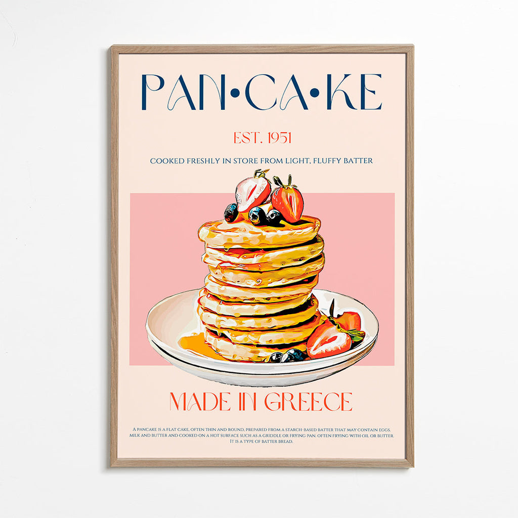 Køkkenkunst Pancake stak illustration retro