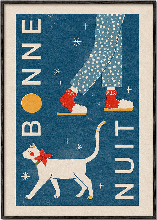 Kat illustration om natten