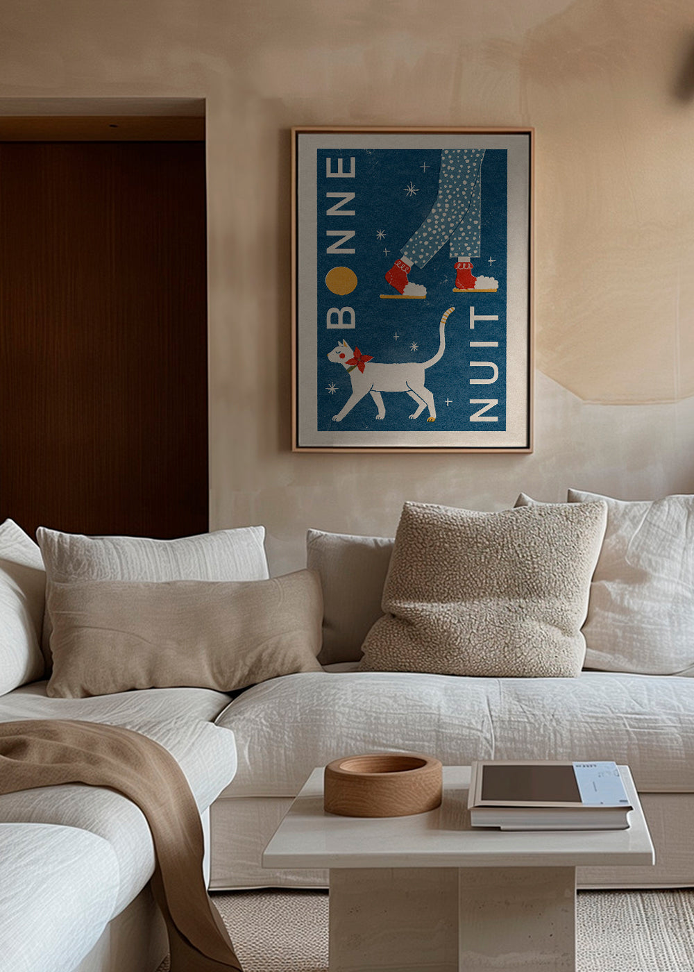 Kat illustration om natten