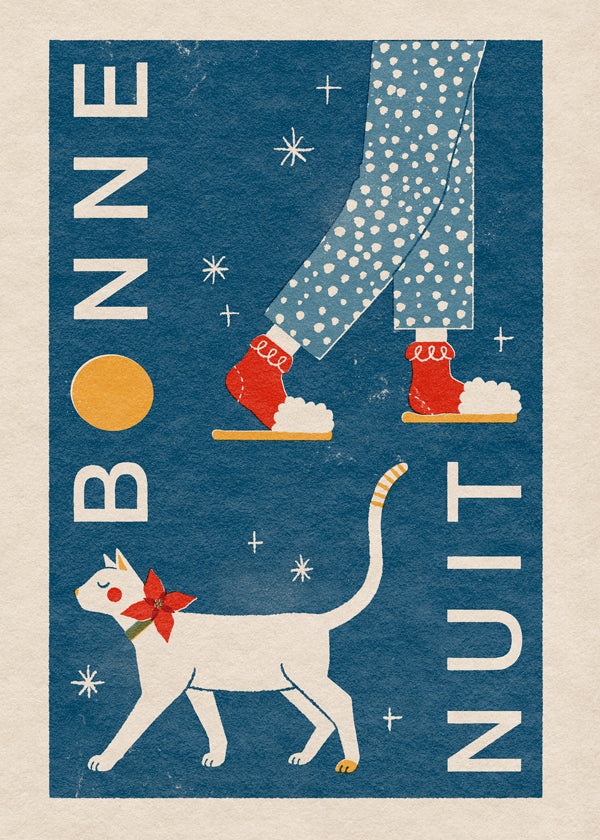 Kat illustration om natten