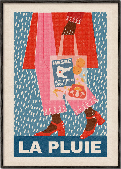 Illustration La Pluie taske og regn
