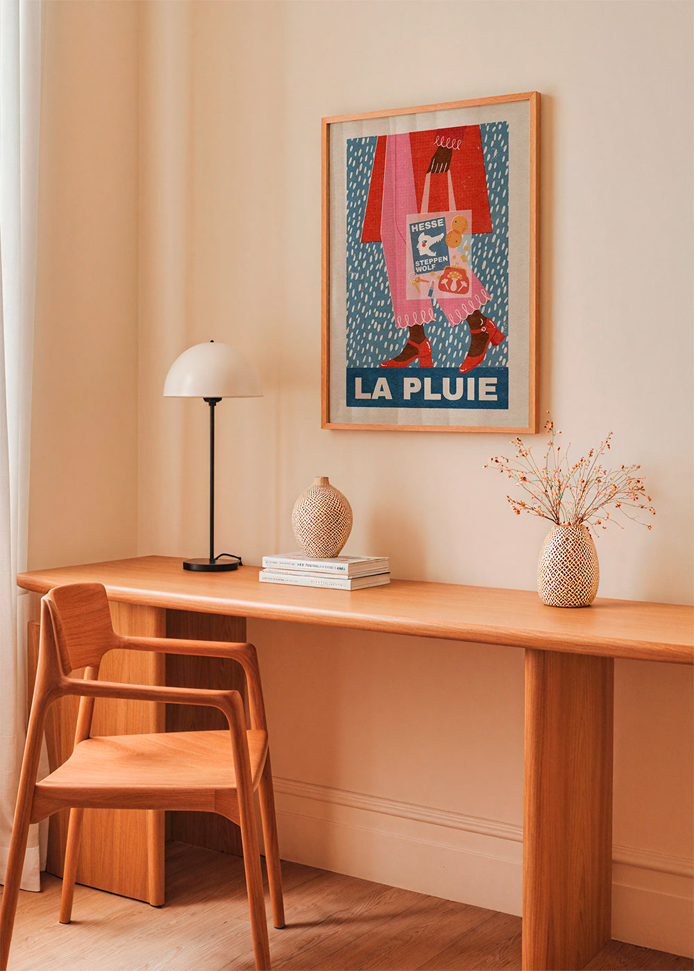 Illustration La Pluie taske og regn