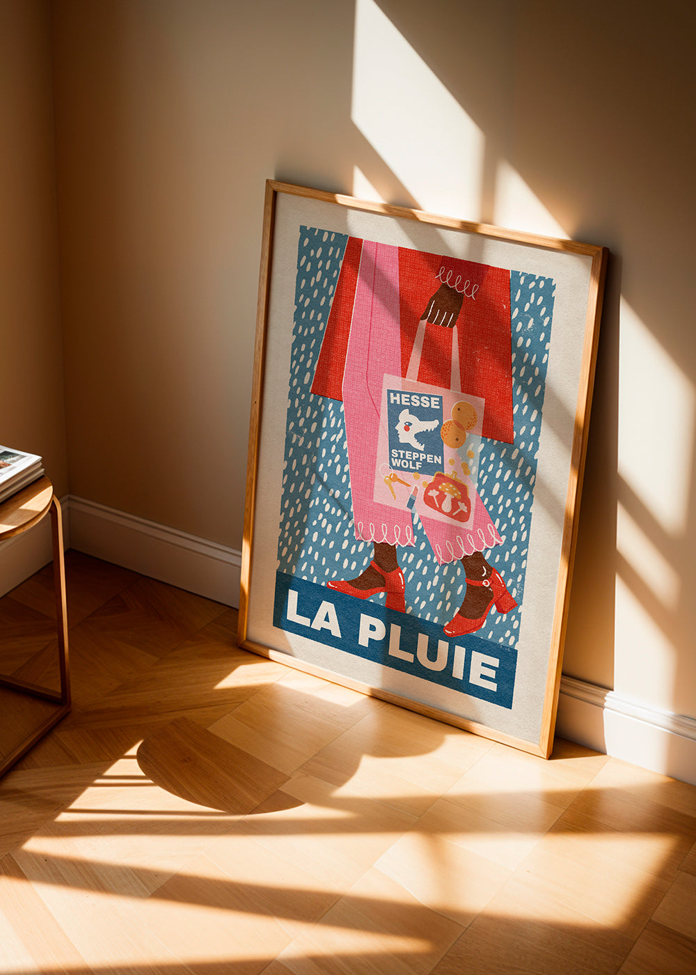 Illustration La Pluie taske og regn