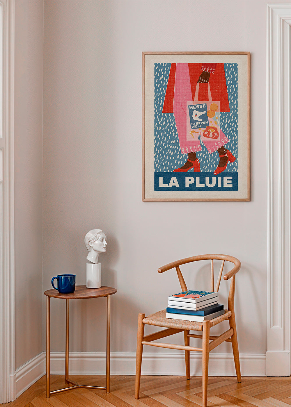 Illustration La Pluie taske og regn