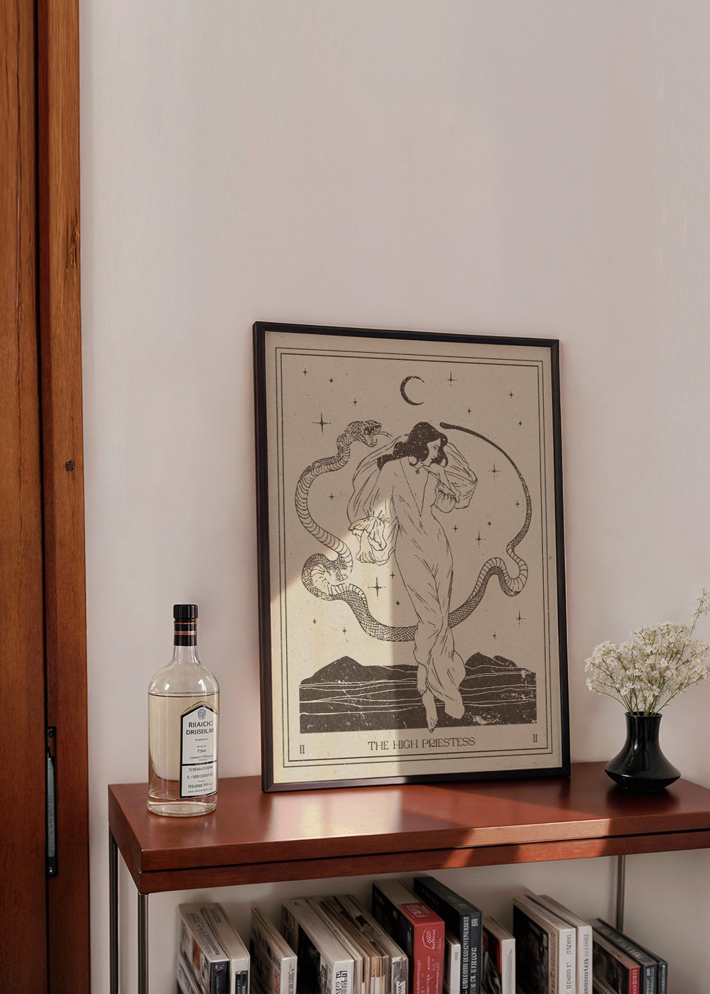 Vintage print: Den Høje Præstinde stregkunst