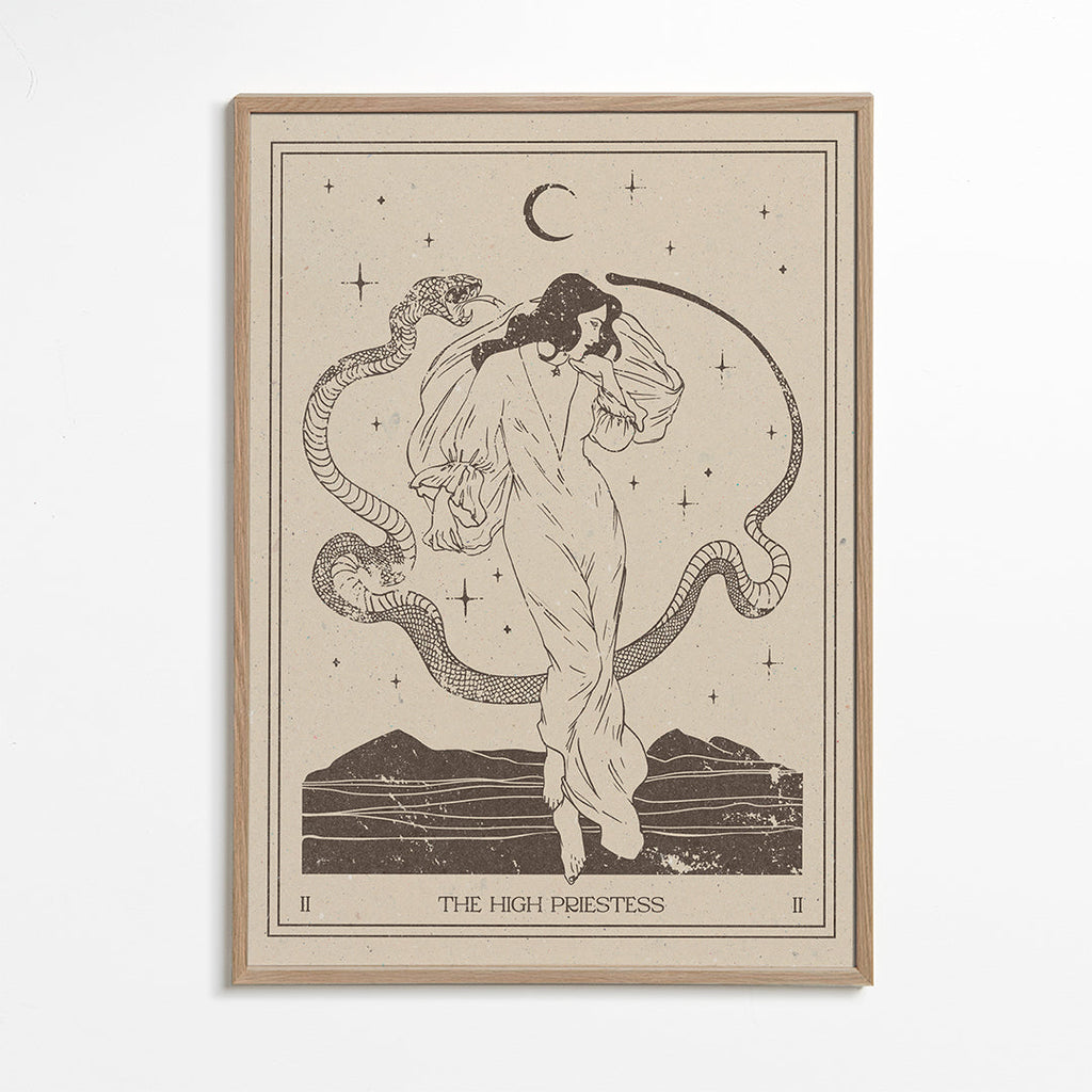 Vintage print: Den Høje Præstinde stregkunst