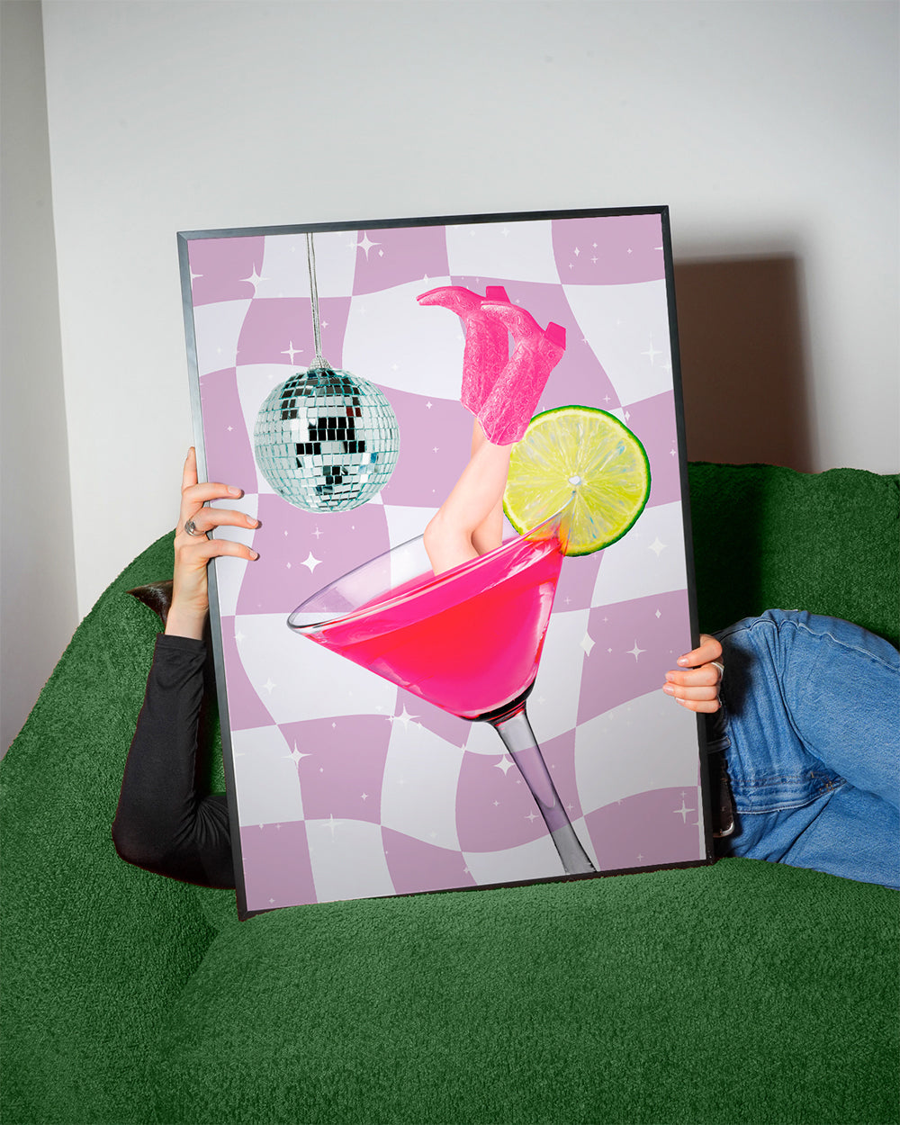 Køkkenkunst rosa cocktail med lime
