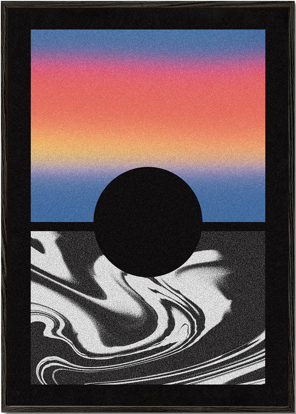Abstrakt billede med cirkel og gradient