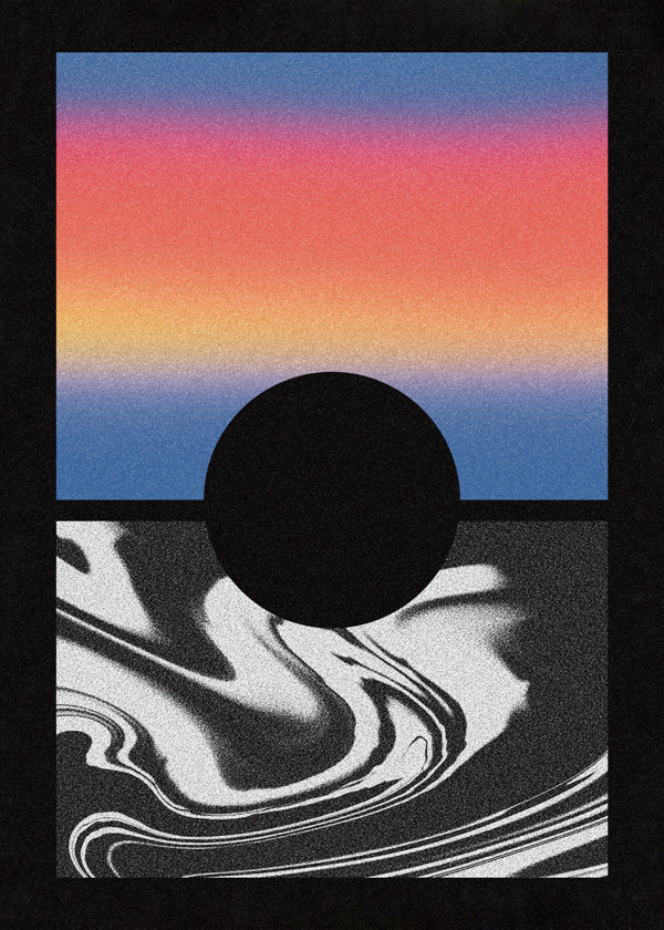 Abstrakt billede med cirkel og gradient