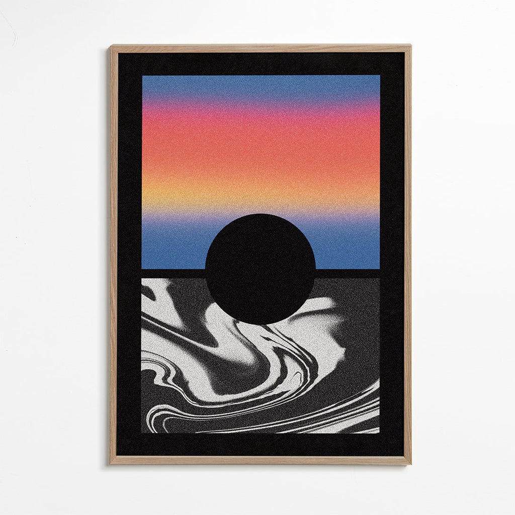 Abstrakt billede med cirkel og gradient