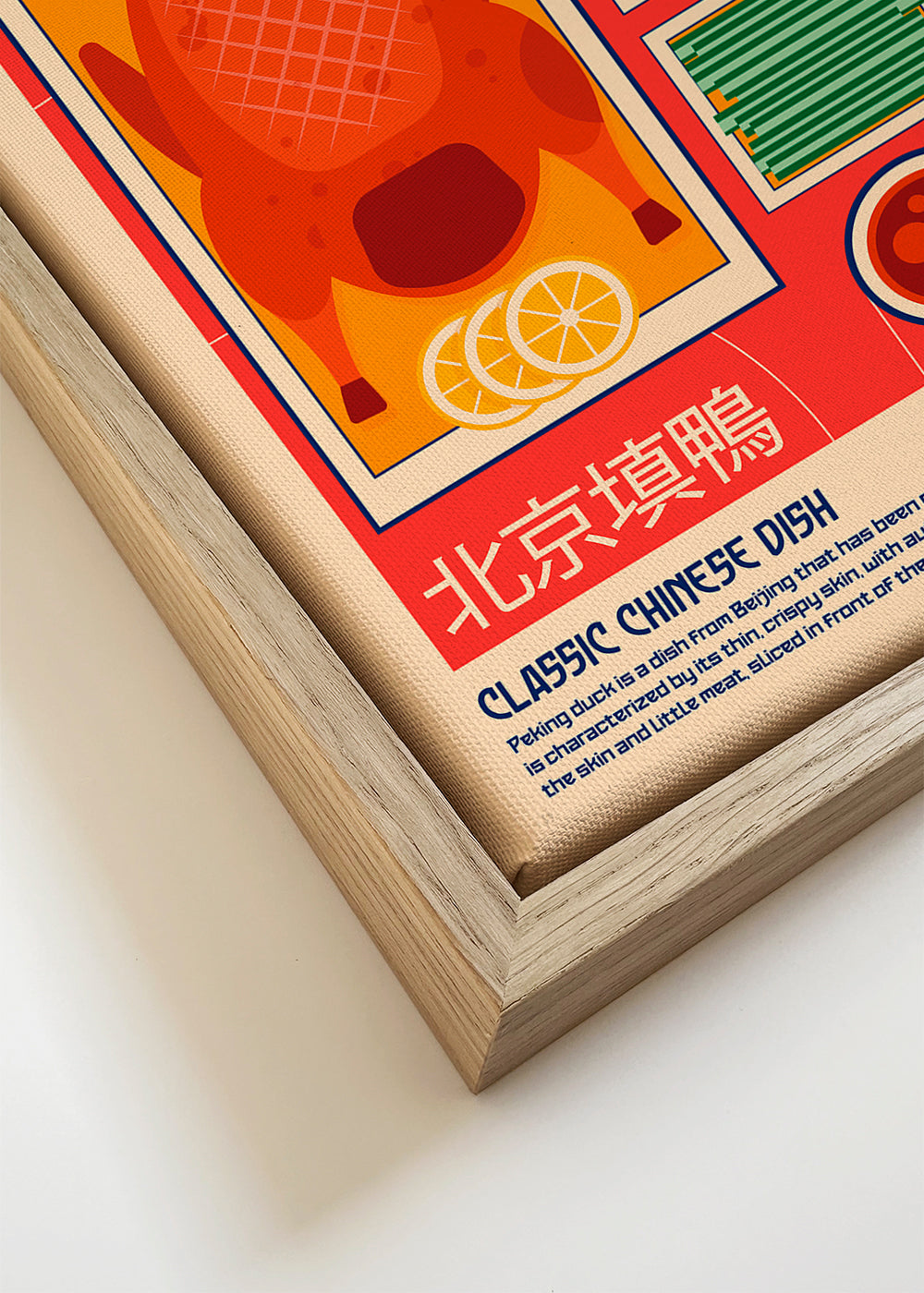 Køkkenkunst Peking Duck retro illustration
