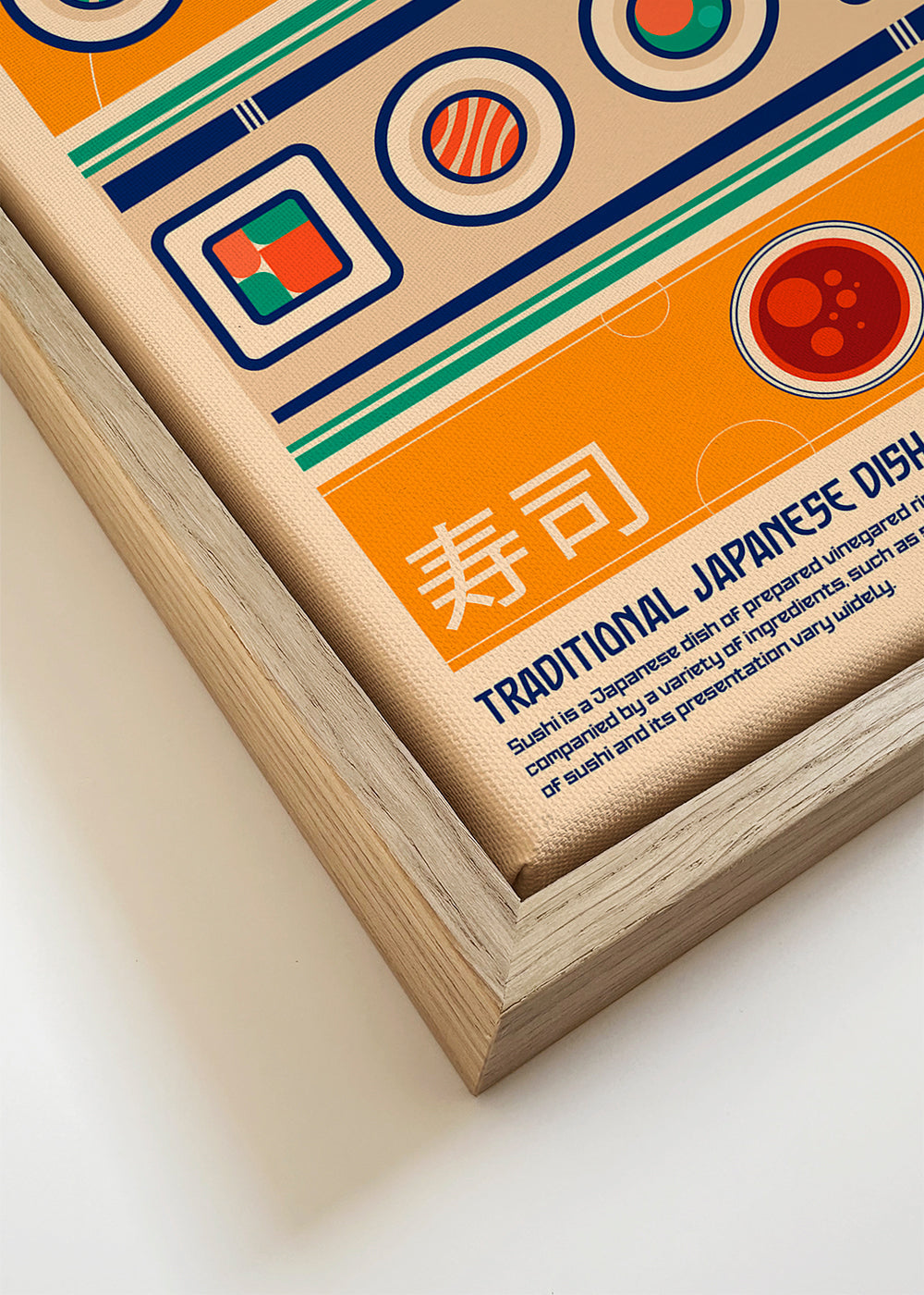 Køkkenkunst Sushi grafisk plakat