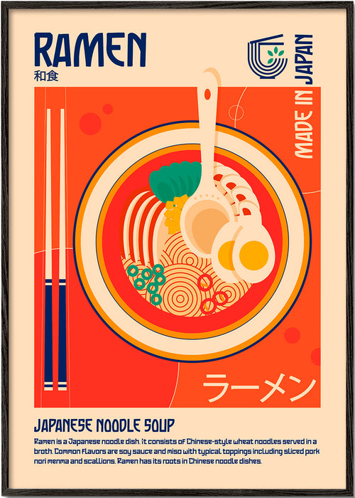 Køkkenkunst Ramen japansk plakat