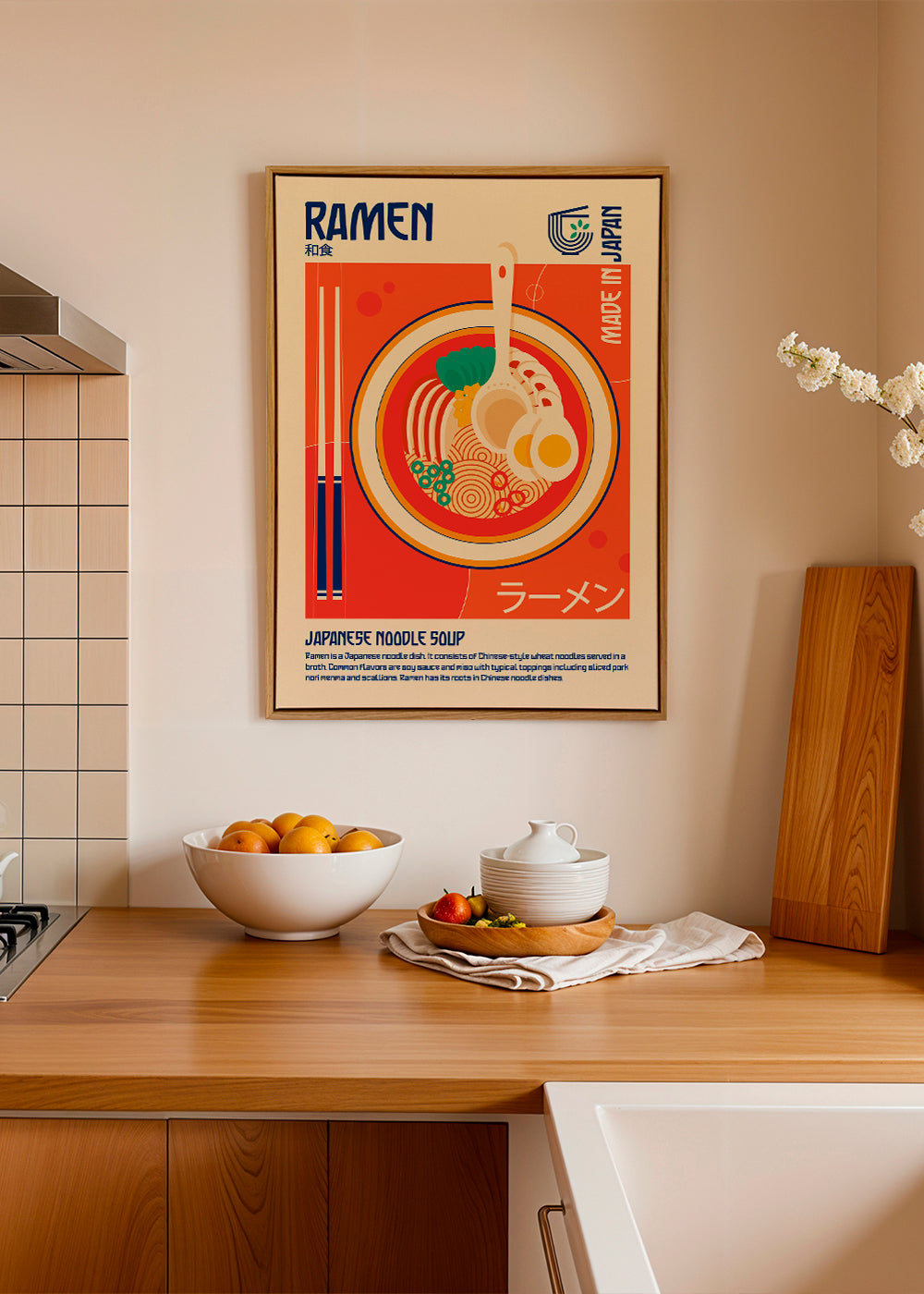 Køkkenkunst Ramen japansk plakat