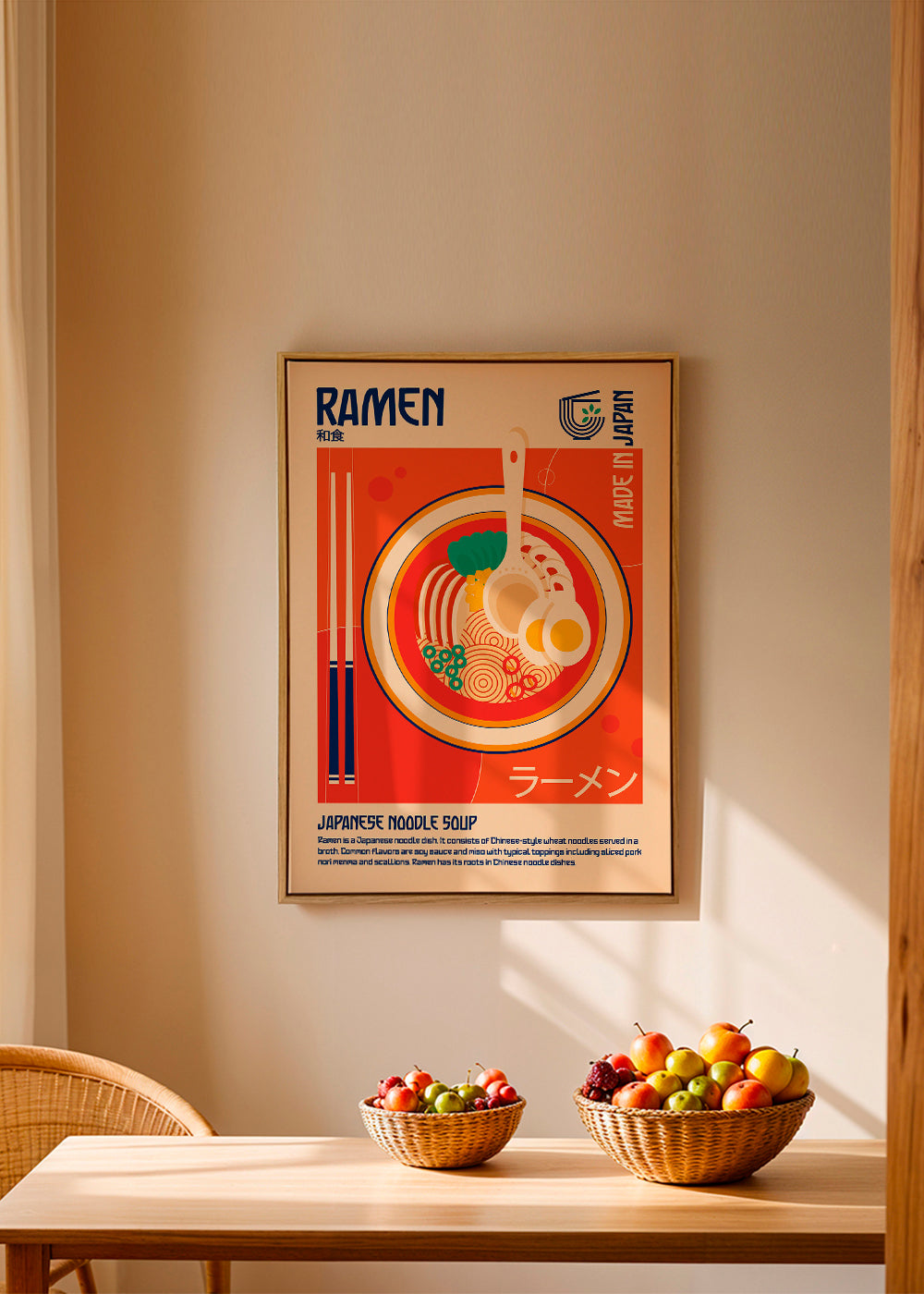 Køkkenkunst Ramen japansk plakat