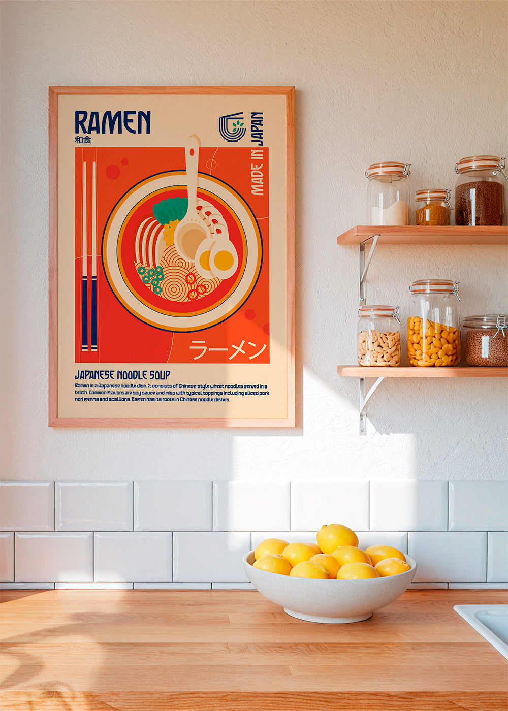 Køkkenkunst Ramen japansk plakat