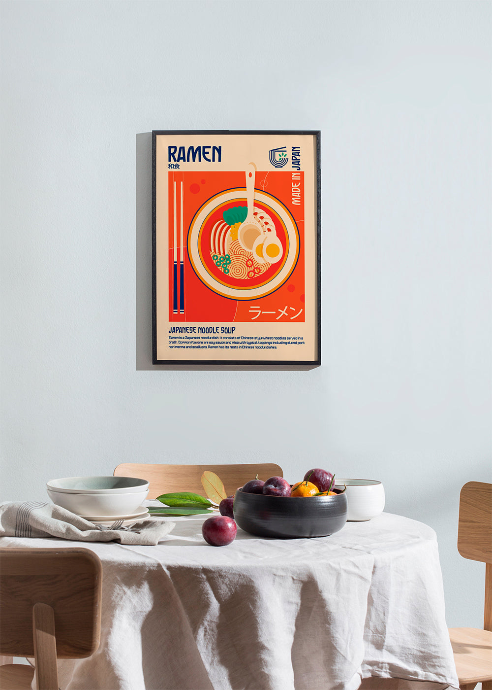 Køkkenkunst Ramen japansk plakat
