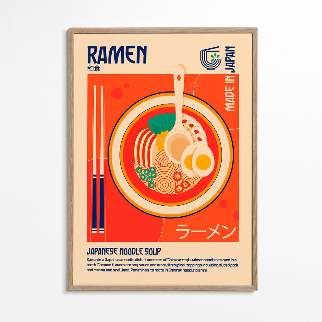 Køkkenkunst Ramen japansk plakat