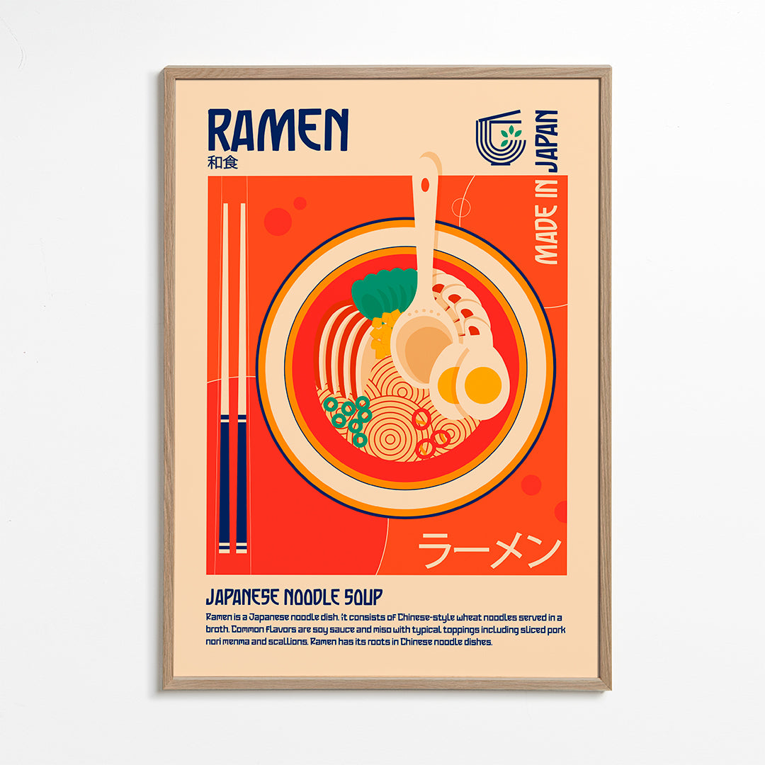 Køkkenkunst Ramen japansk plakat