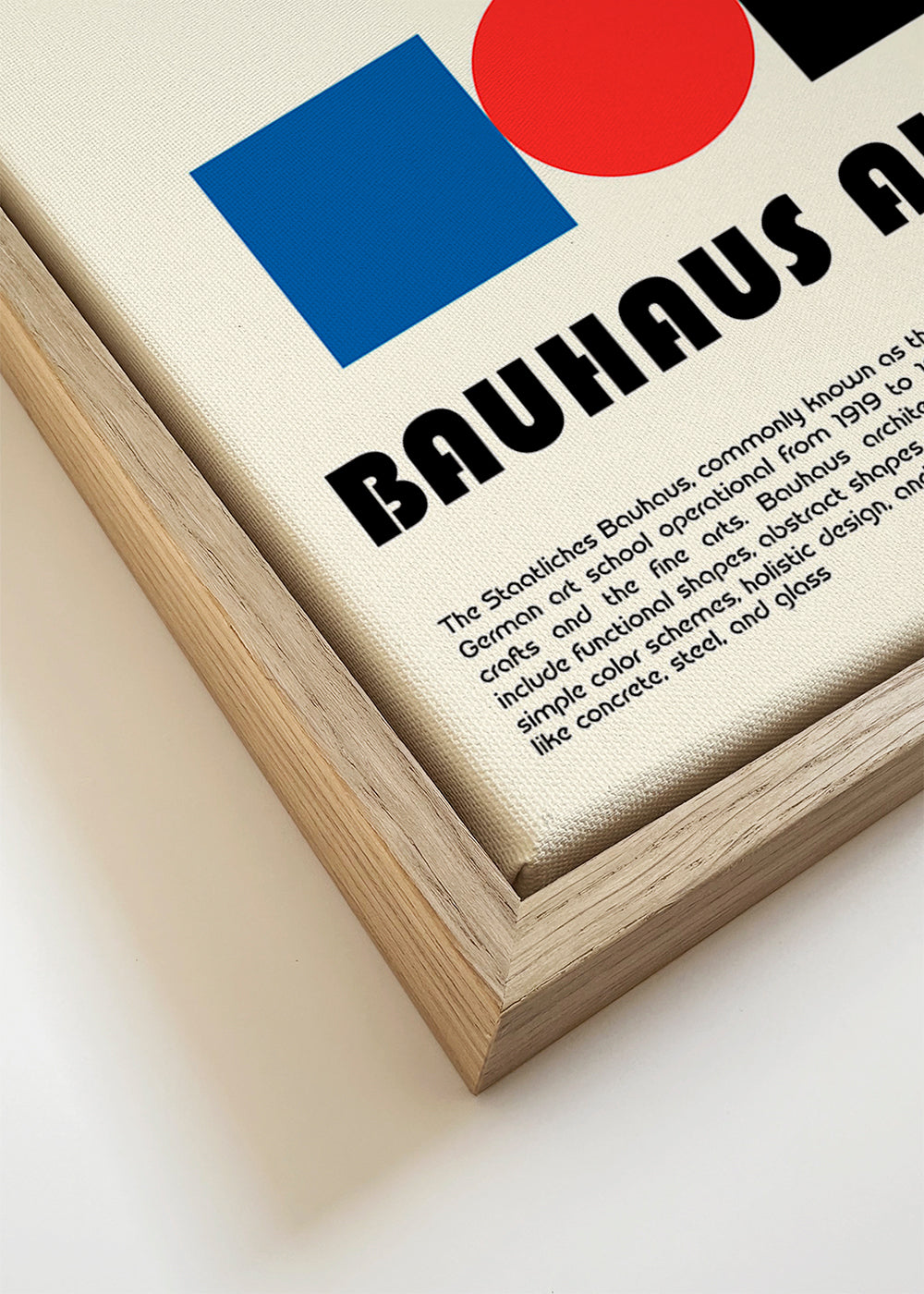 Geometrisk plakat Bauhaus med primære former