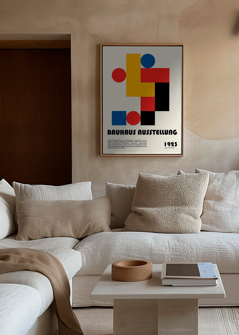 Geometrisk plakat Bauhaus med primære former
