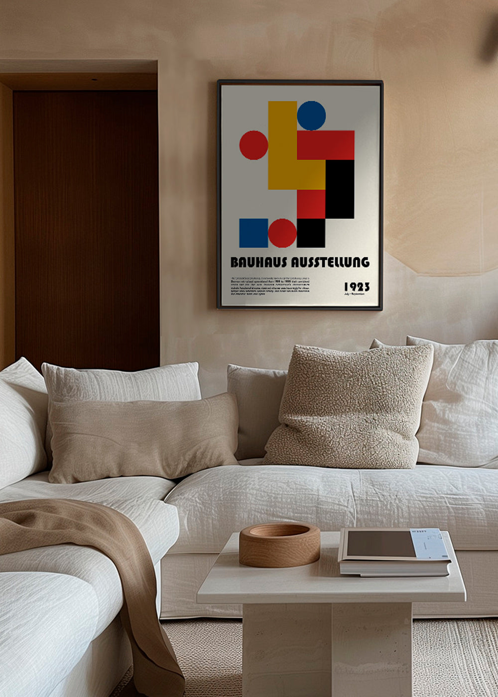 Geometrisk plakat Bauhaus med primære former